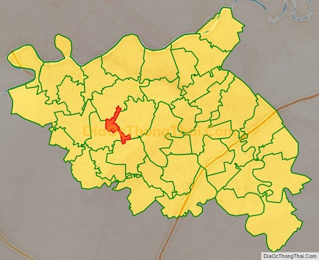 Bản đồ vị trí và địa giới hành chính Thị trấn Quỳnh Côi, huyện Quỳnh Phụ