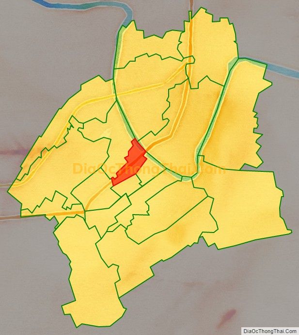 Bản đồ vị trí và địa giới hành chính Phường Bồ Xuyên, TP Thái Bình