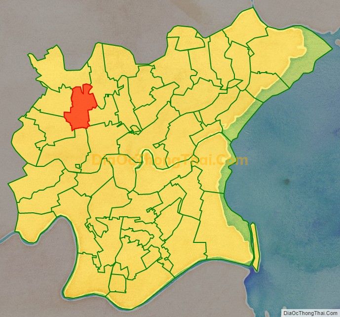 Bản đồ vị trí và địa giới hành chính Xã Thụy Dân, huyện Thái Thụy