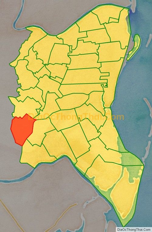 Bản đồ vị trí và địa giới hành chính Xã Bắc Hải, huyện Tiền Hải