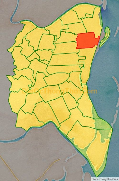 Bản đồ vị trí và địa giới hành chính Xã Đông Hoàng, huyện Tiền Hải