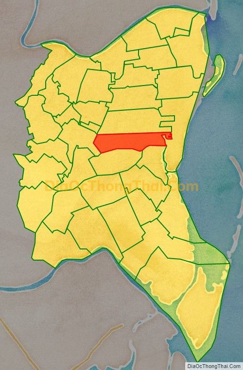 Bản đồ vị trí và địa giới hành chính Xã Đông Lâm, huyện Tiền Hải