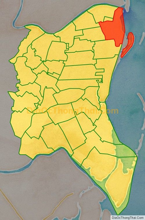 Bản đồ vị trí và địa giới hành chính Xã Đông Long, huyện Tiền Hải
