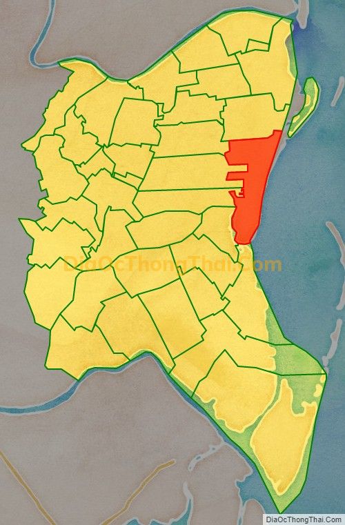 Bản đồ vị trí và địa giới hành chính Xã Đông Minh, huyện Tiền Hải