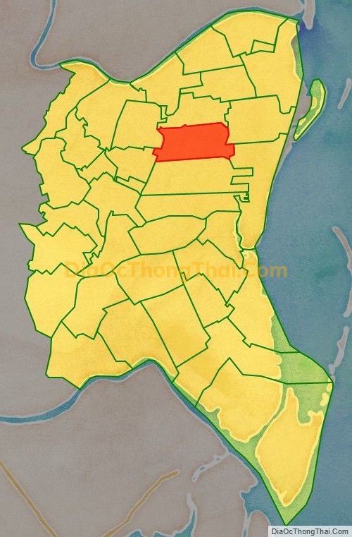 Bản đồ vị trí và địa giới hành chính Xã Đông Phong, huyện Tiền Hải