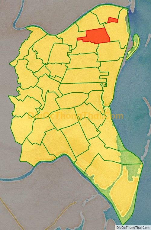 Bản đồ vị trí và địa giới hành chính Xã Đông Xuyên, huyện Tiền Hải