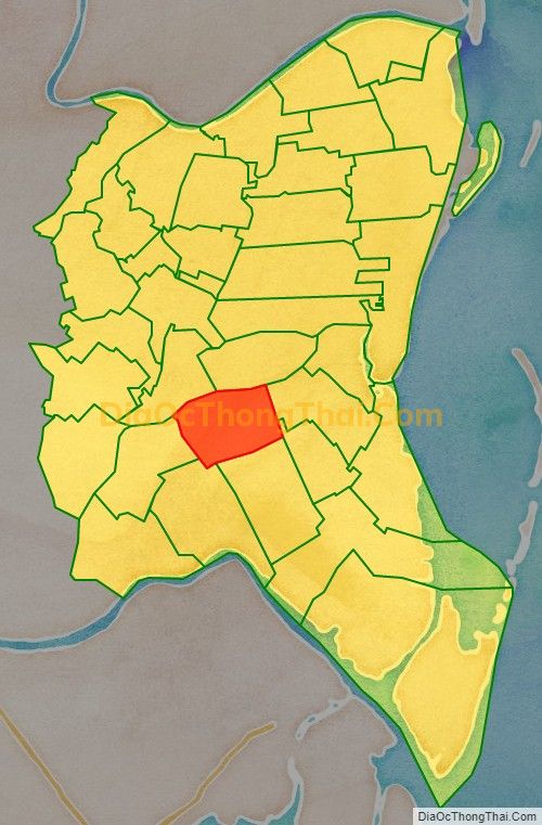 Bản đồ vị trí và địa giới hành chính Xã Nam Chính, huyện Tiền Hải