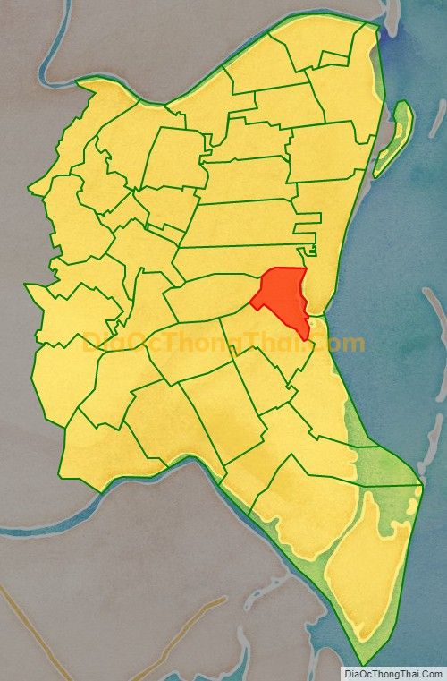 Bản đồ vị trí và địa giới hành chính Xã Nam Cường, huyện Tiền Hải