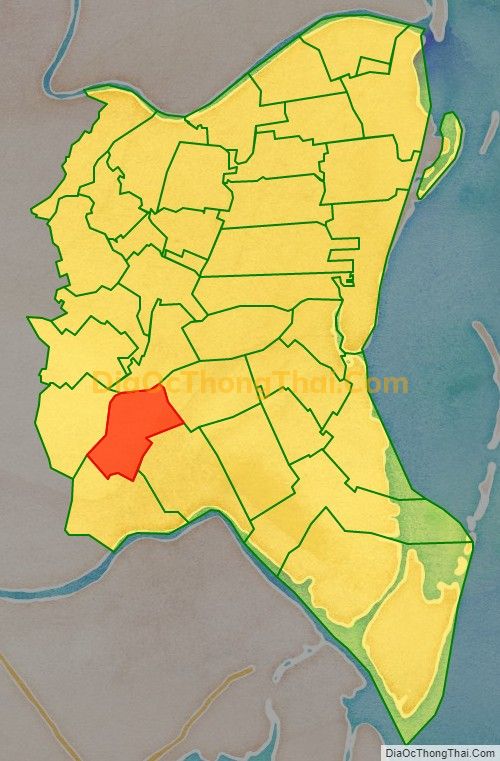Bản đồ vị trí và địa giới hành chính Xã Nam Hà, huyện Tiền Hải