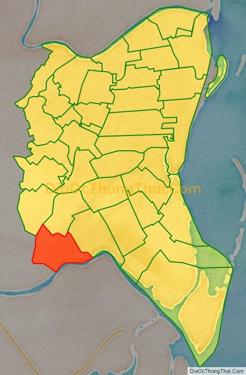 Bản đồ vị trí và địa giới hành chính Xã Nam Hải, huyện Tiền Hải