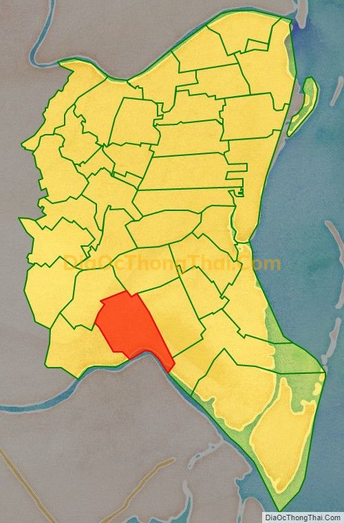 Bản đồ vị trí và địa giới hành chính Xã Nam Hồng, huyện Tiền Hải