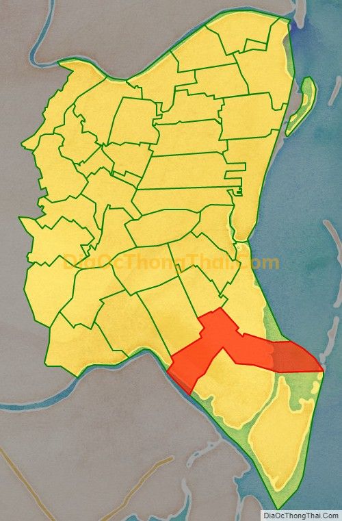 Bản đồ vị trí và địa giới hành chính Xã Nam Hưng, huyện Tiền Hải