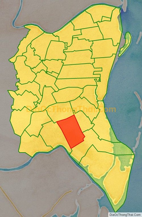 Bản đồ vị trí và địa giới hành chính Xã Nam Trung, huyện Tiền Hải