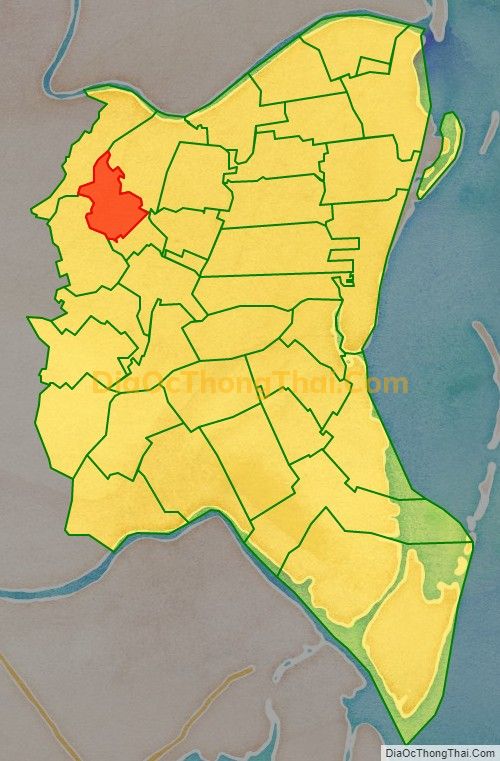 Bản đồ vị trí và địa giới hành chính Xã Tây An (cũ), huyện Tiền Hải