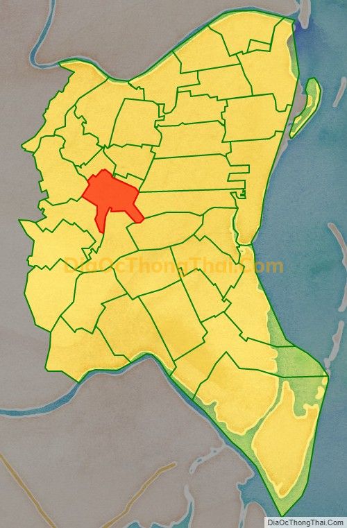 Bản đồ vị trí và địa giới hành chính Xã Tây Giang, huyện Tiền Hải