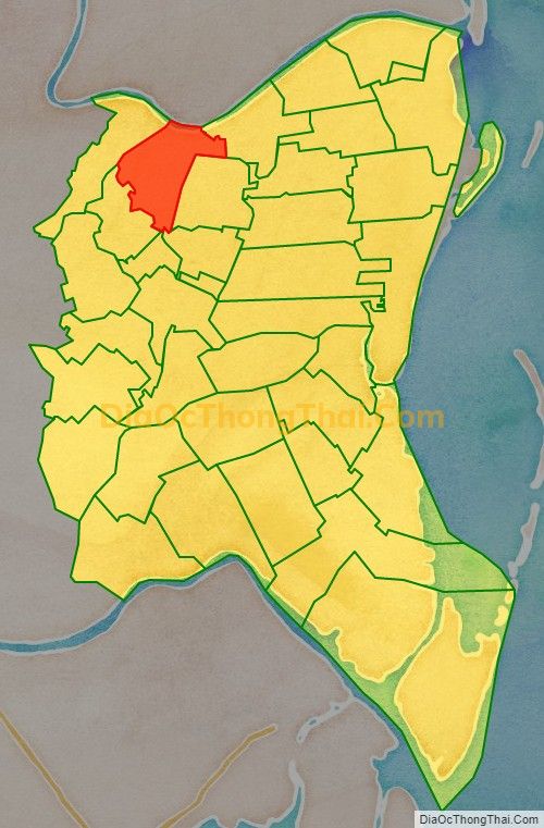 Bản đồ vị trí và địa giới hành chính Xã Tây Lương, huyện Tiền Hải