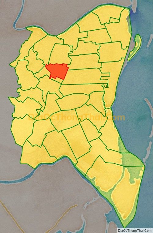 Bản đồ vị trí và địa giới hành chính Xã Tây Sơn (cũ), huyện Tiền Hải