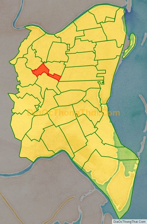 Bản đồ vị trí và địa giới hành chính Thị trấn Tiền Hải, huyện Tiền Hải
