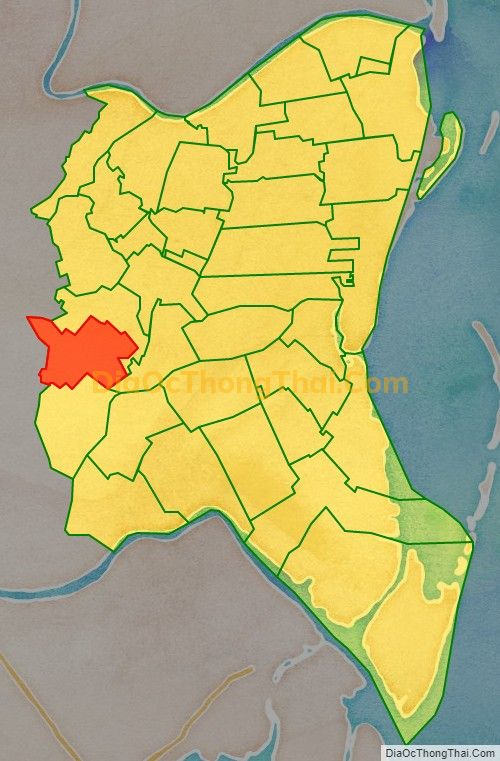 Bản đồ vị trí và địa giới hành chính Xã Vân Trường, huyện Tiền Hải