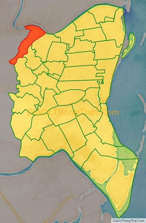 Bản đồ vị trí và địa giới hành chính Xã Vũ Lăng, huyện Tiền Hải