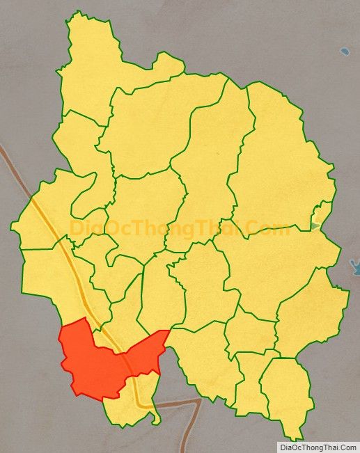 Bản đồ vị trí và địa giới hành chính Xã Nga My, huyện Phú Bình