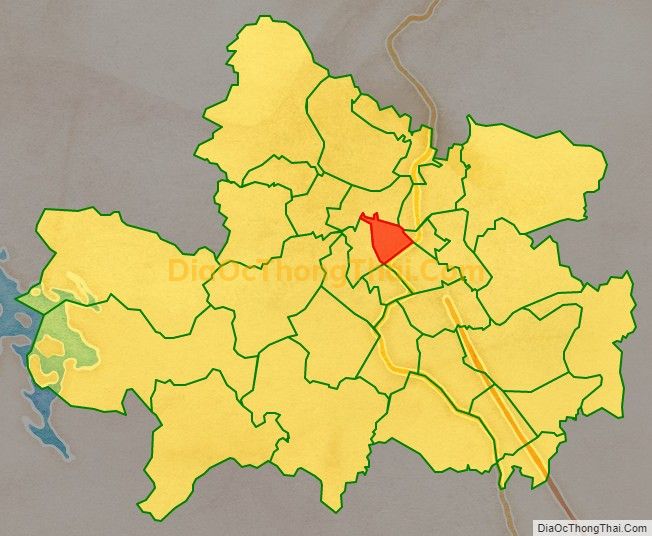Bản đồ vị trí và địa giới hành chính Phường Hoàng Văn Thụ, TP Thái Nguyên