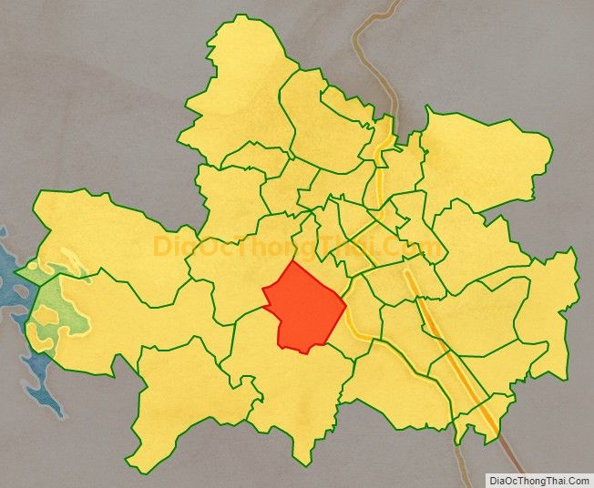 Bản đồ vị trí và địa giới hành chính Phường Thịnh Đán, TP Thái Nguyên