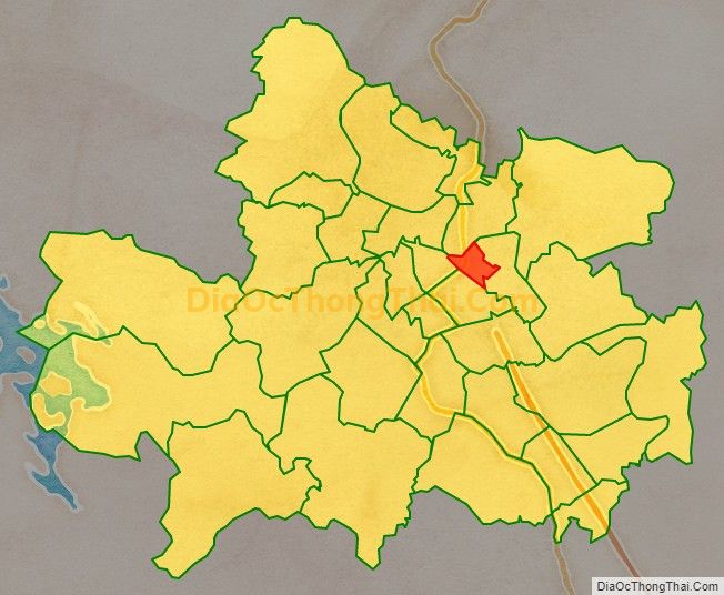 Bản đồ vị trí và địa giới hành chính Phường Trưng Vương, TP Thái Nguyên