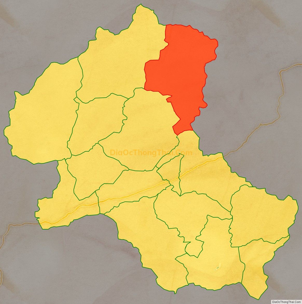 Bản đồ vị trí và địa giới hành chính Xã Nghinh Tường, huyện Võ Nhai
