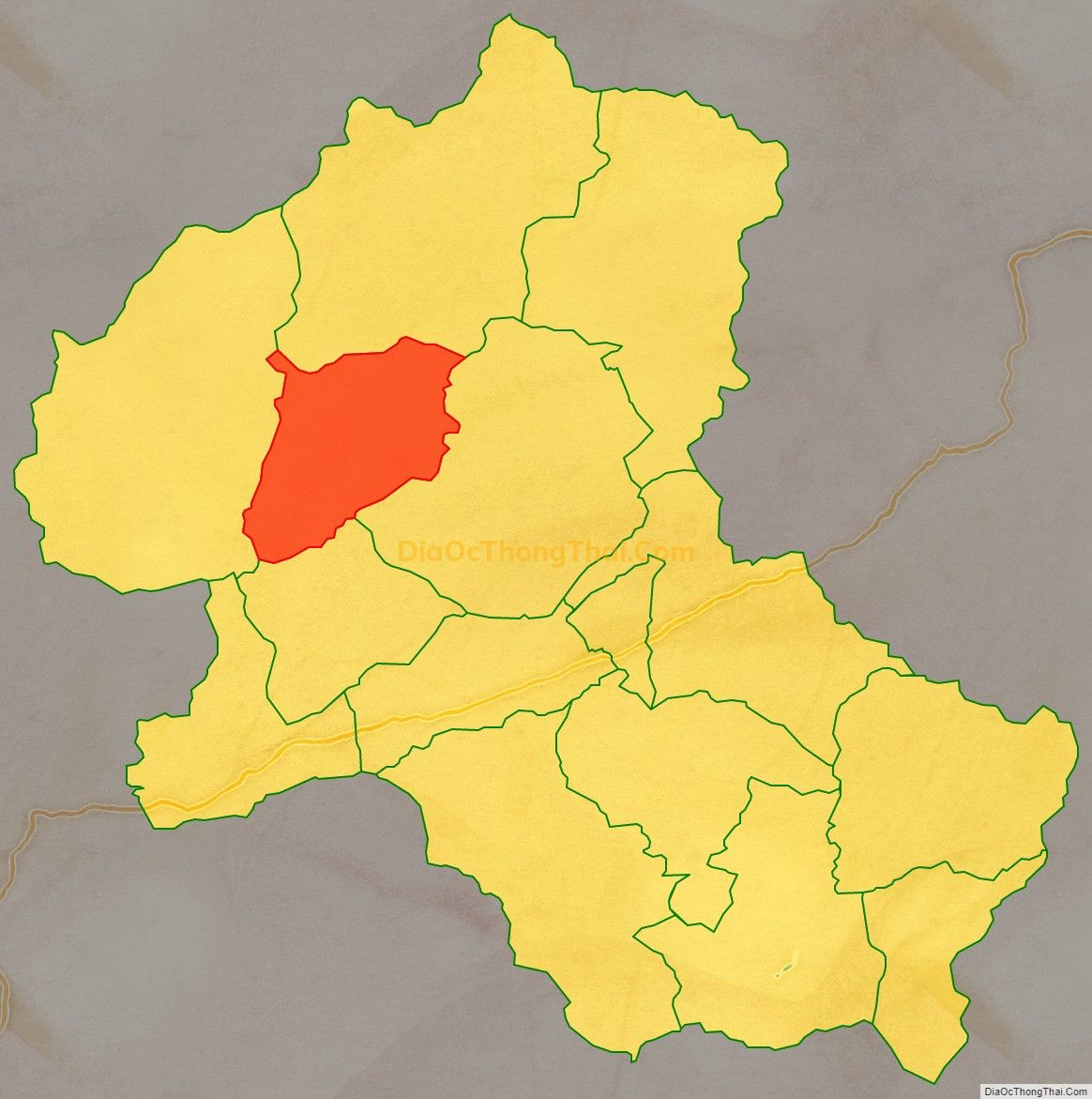 Bản đồ vị trí và địa giới hành chính Xã Thượng Nung, huyện Võ Nhai