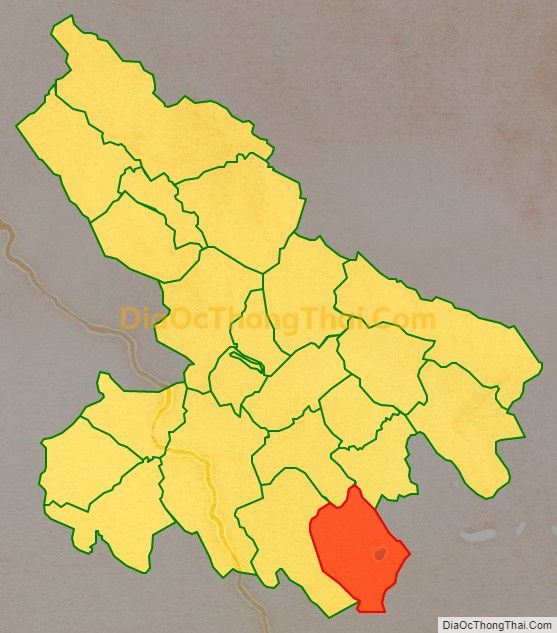 Bản đồ vị trí và địa giới hành chính Xã Điền Hạ, huyện Bá Thước