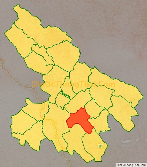 Bản đồ vị trí và địa giới hành chính Xã Điền Quang, huyện Bá Thước