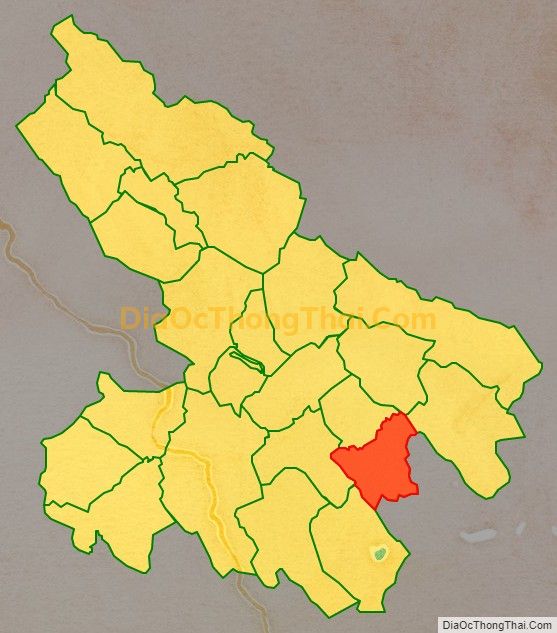Bản đồ vị trí và địa giới hành chính Xã Điền Trung, huyện Bá Thước