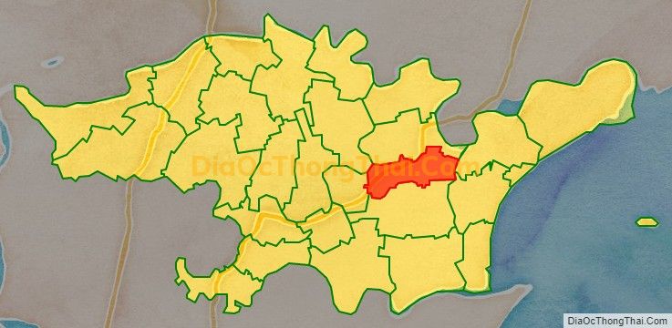Bản đồ vị trí và địa giới hành chính Xã Hoa Lộc, huyện Hậu Lộc