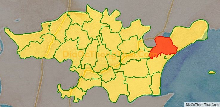 Bản đồ vị trí và địa giới hành chính Xã Hưng Lộc, huyện Hậu Lộc