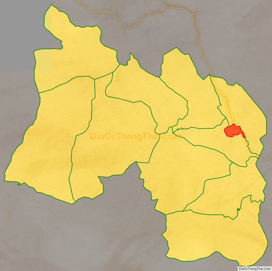 Bản đồ vị trí và địa giới hành chính Thị trấn Lang Chánh, huyện Lang Chánh