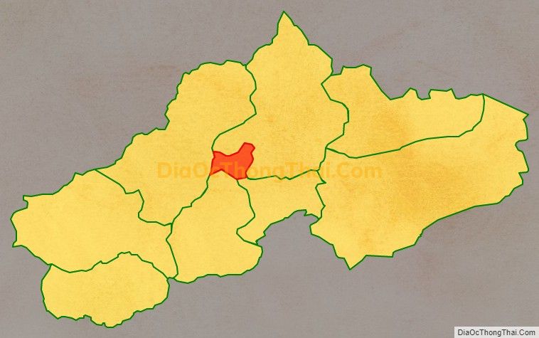 Bản đồ vị trí và địa giới hành chính Thị trấn Mường Lát, huyện Mường Lát