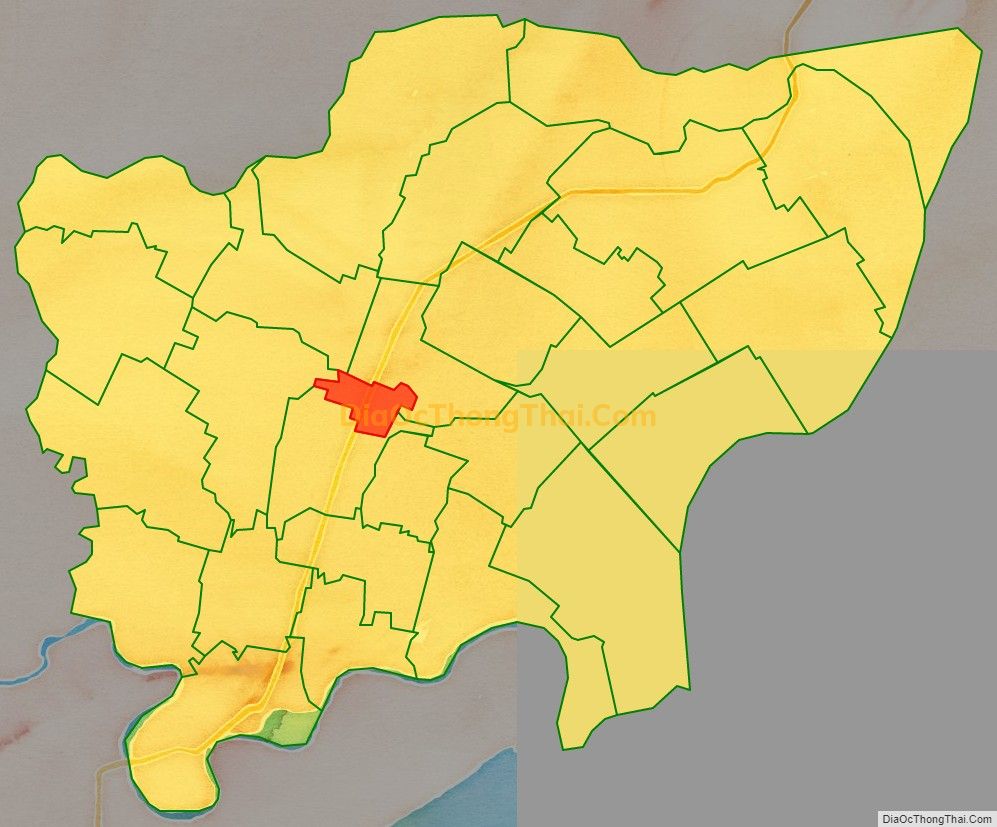 Bản đồ vị trí và địa giới hành chính Thị trấn Nga Sơn, huyện Nga Sơn