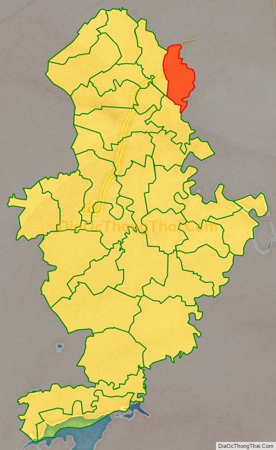 Bản đồ vị trí và địa giới hành chính Xã Hoàng Giang, huyện Nông Cống
