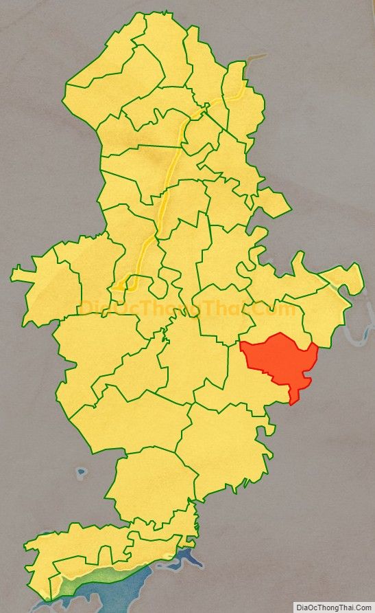 Bản đồ vị trí và địa giới hành chính Xã Tượng Văn, huyện Nông Cống