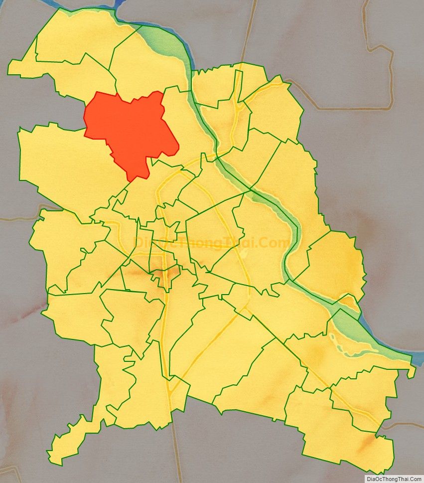 Bản đồ vị trí và địa giới hành chính Phường Đông Cương, TP Thanh Hóa