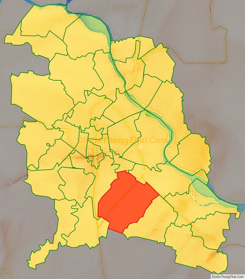Bản đồ vị trí và địa giới hành chính Phường Quảng Thành, TP Thanh Hóa