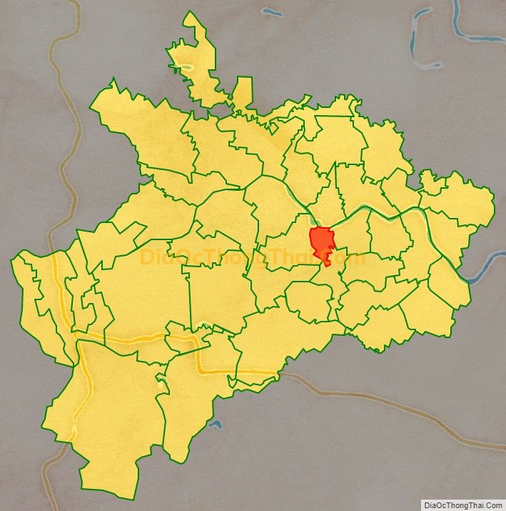 Bản đồ vị trí và địa giới hành chính Thị trấn Thọ Xuân, huyện Thọ Xuân