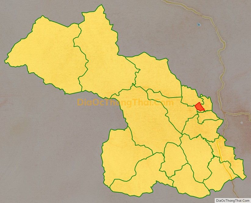Bản đồ vị trí và địa giới hành chính Thị trấn Thường Xuân, huyện Thường Xuân