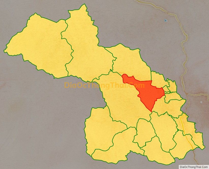 Bản đồ vị trí và địa giới hành chính Xã Xuân Cẩm (cũ), huyện Thường Xuân