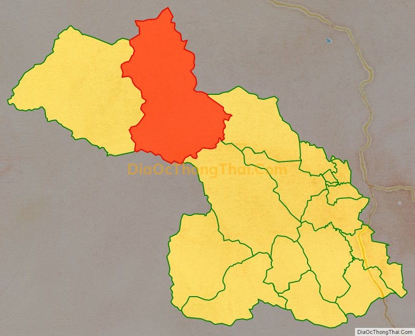 Bản đồ vị trí và địa giới hành chính Xã Yên Nhân, huyện Thường Xuân