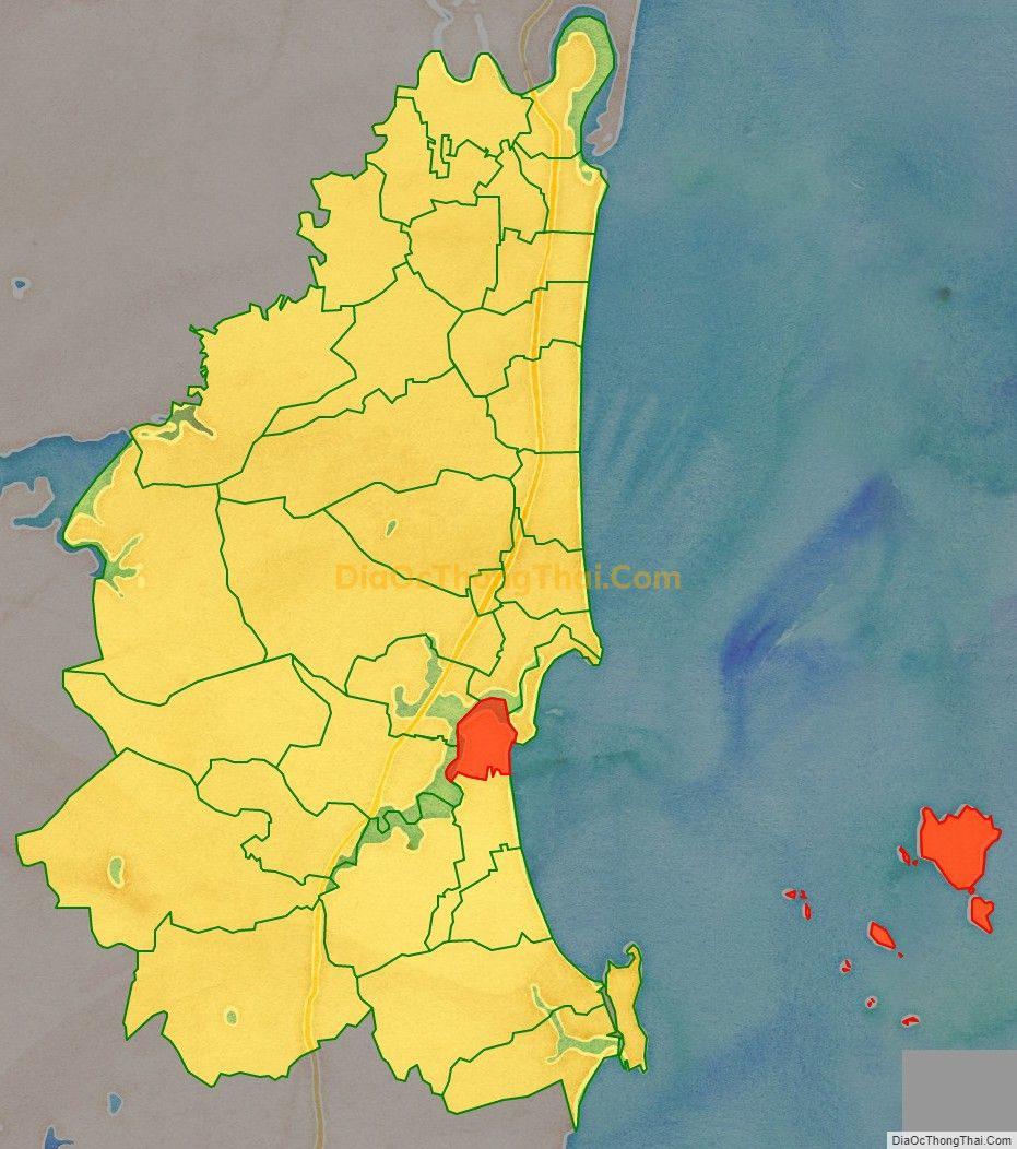 Bản đồ vị trí và địa giới hành chính Phường Hải Bình, thị xã Nghi Sơn