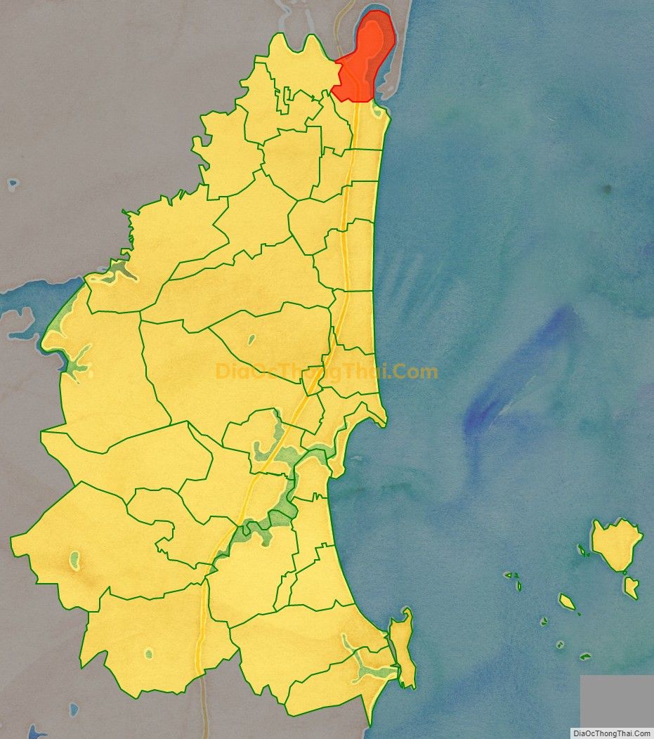 Bản đồ vị trí và địa giới hành chính Phường Hải Châu, thị xã Nghi Sơn