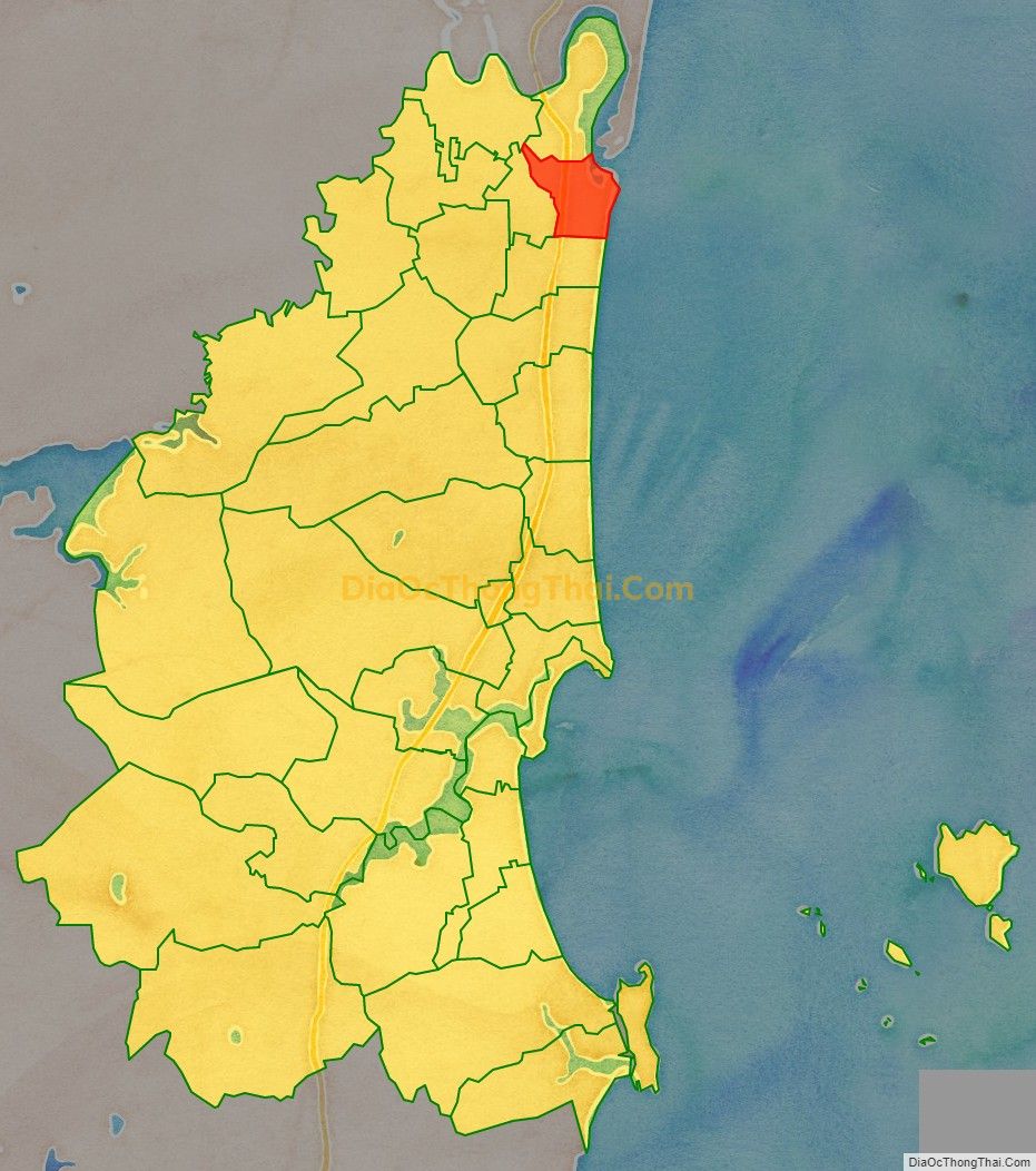 Bản đồ vị trí và địa giới hành chính Phường Hải Ninh, thị xã Nghi Sơn