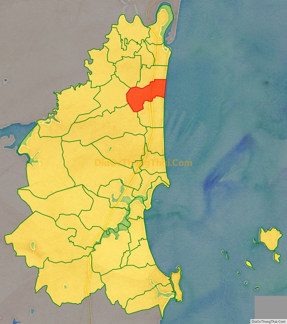 Bản đồ vị trí và địa giới hành chính Phường Tân Dân, thị xã Nghi Sơn